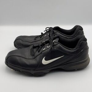 NIKE Shoes DURASPORT 3 Mens Size 8 WIDE Black Soft Spikes Golf Cleats 628531-002